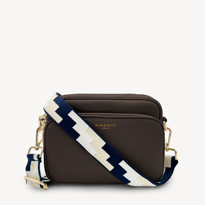Navy, Stone & Tan Puzzle Strap