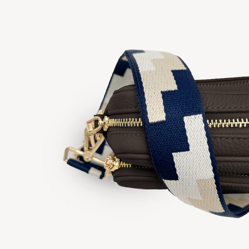 Navy, Stone & Tan Puzzle Strap