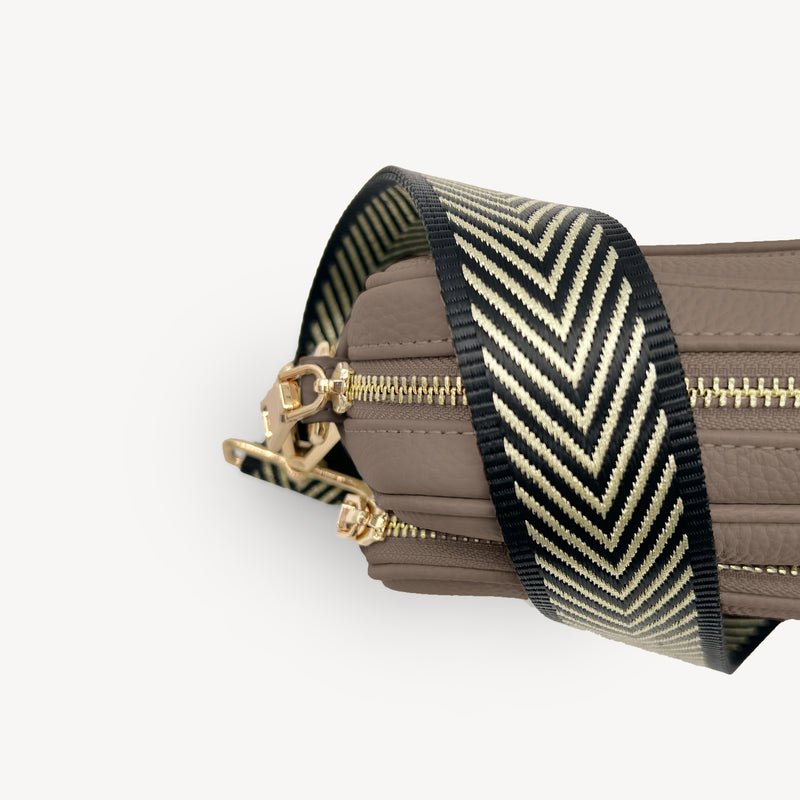 Black & Gold Chevron Strap