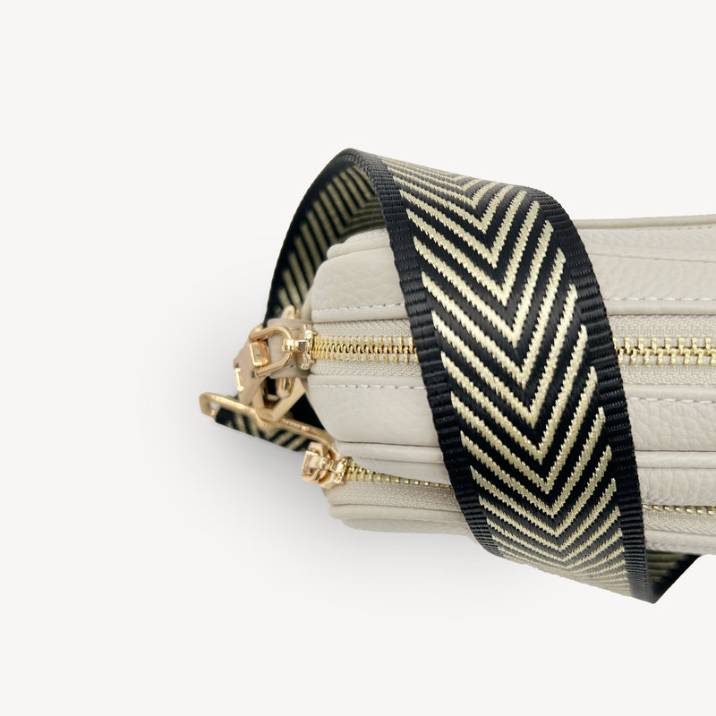 Black & Gold Chevron Strap