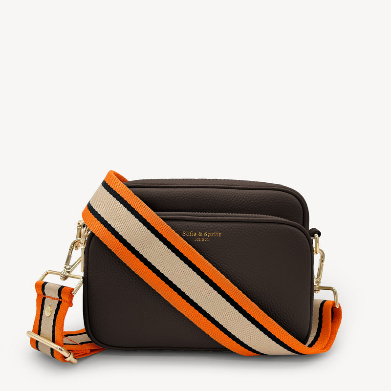 Orange, Tan & Black Stripe Strap