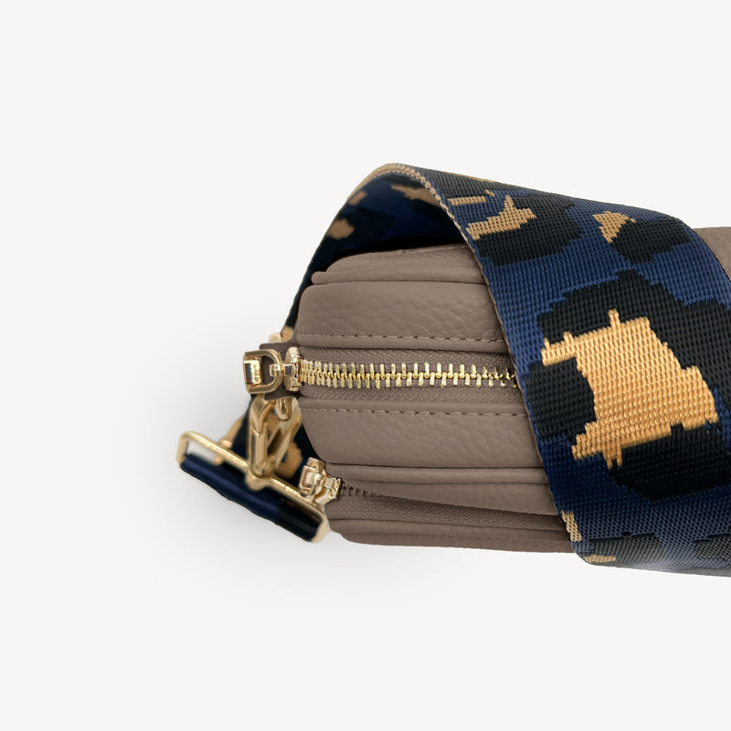Navy & Gold Leopard Strap