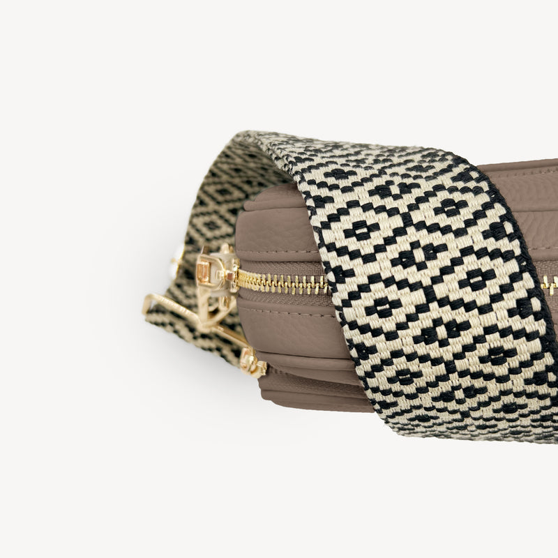 Black & Stone Embroidered Strap