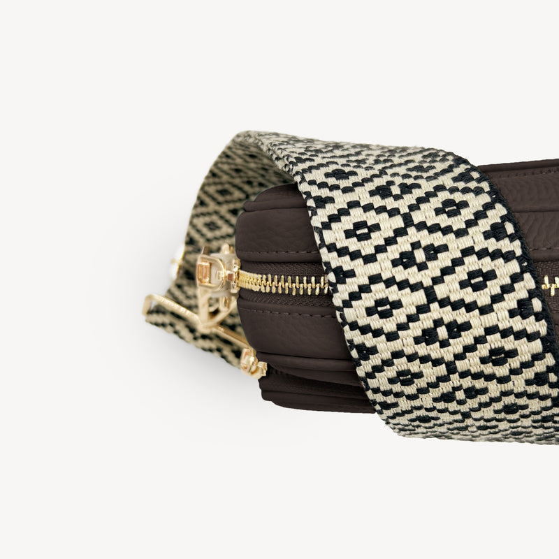 Black & Stone Embroidered Strap