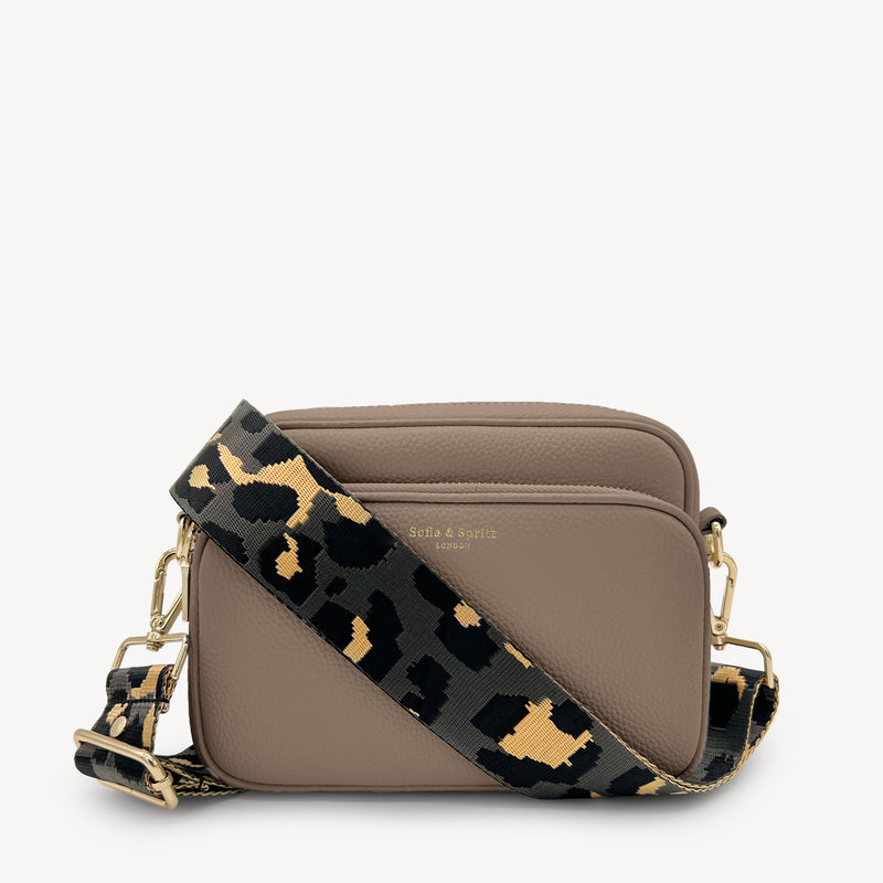 Grey & Gold Leopard Strap