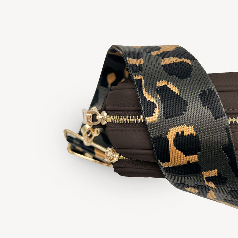 Grey & Gold Leopard Strap