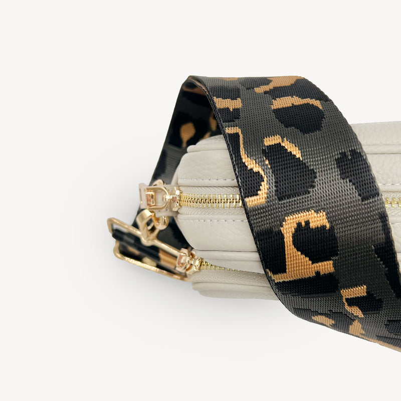 Grey & Gold Leopard Strap