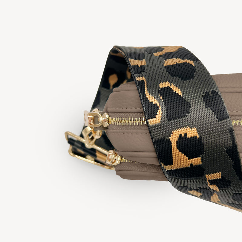 Grey & Gold Leopard Strap