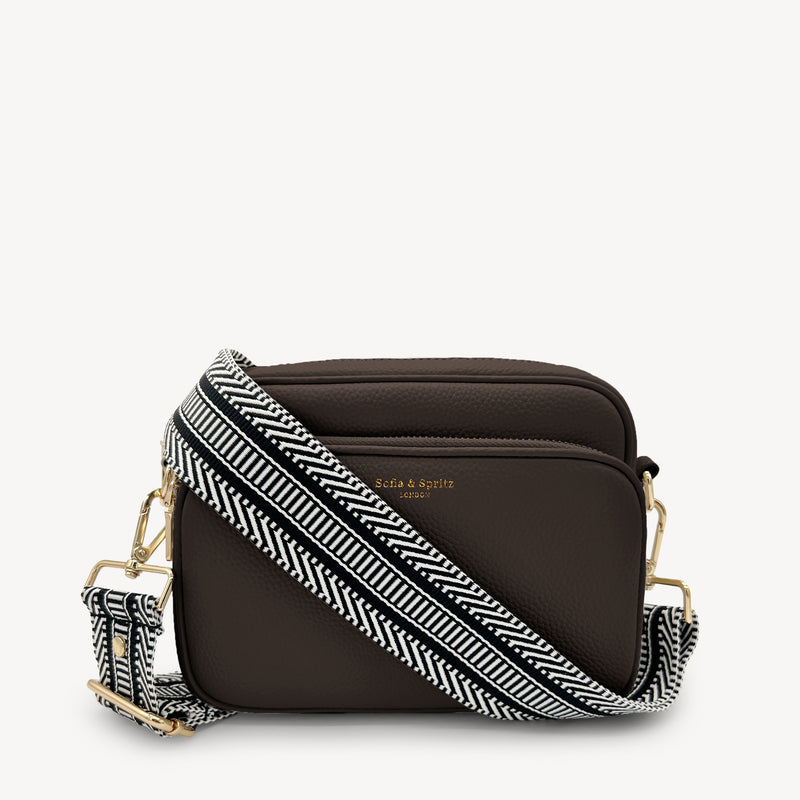 Black & White Stripe Aztec Strap