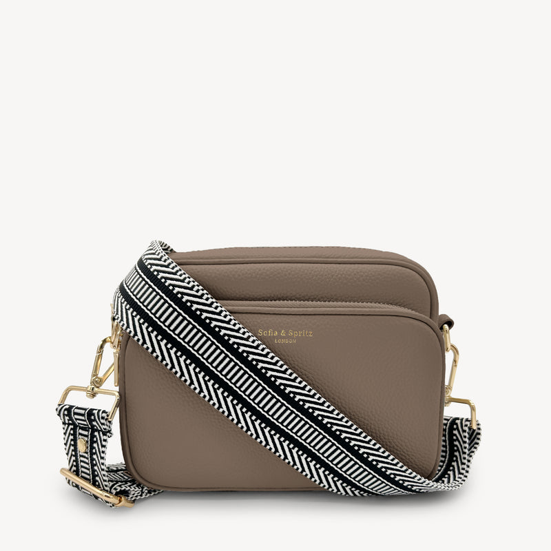 Black & White Stripe Aztec Strap