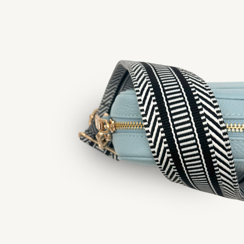 Black & White Stripe Aztec Strap