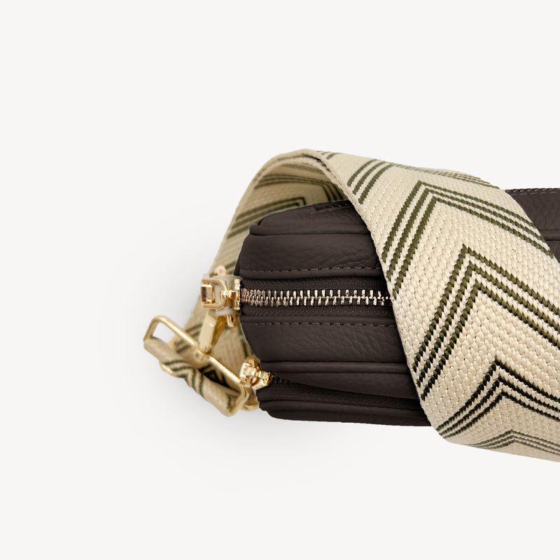 Olive Green & Stone Arrow Strap