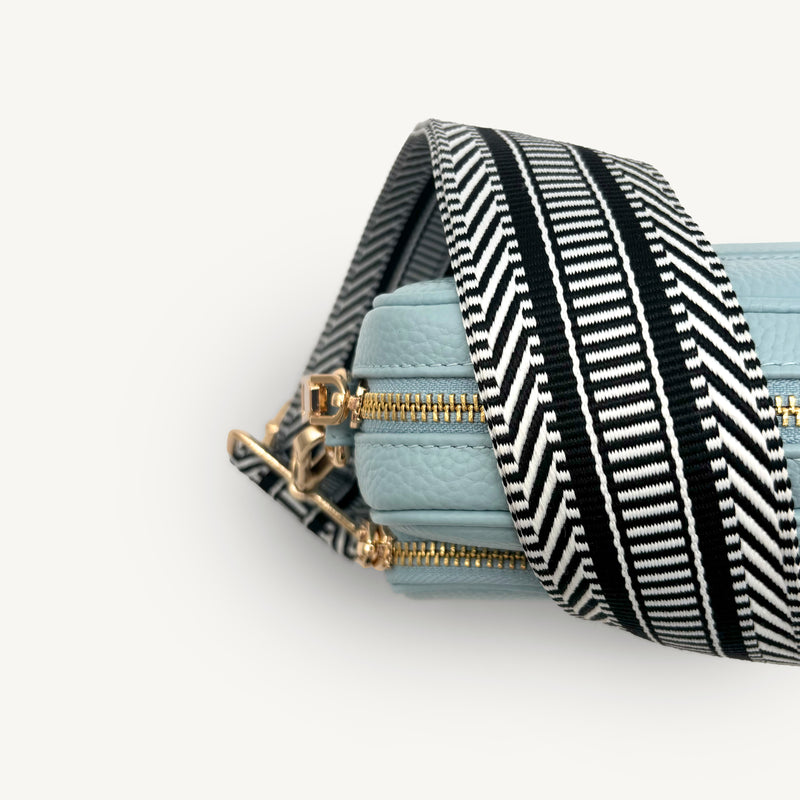 Black & White Stripe Aztec Strap