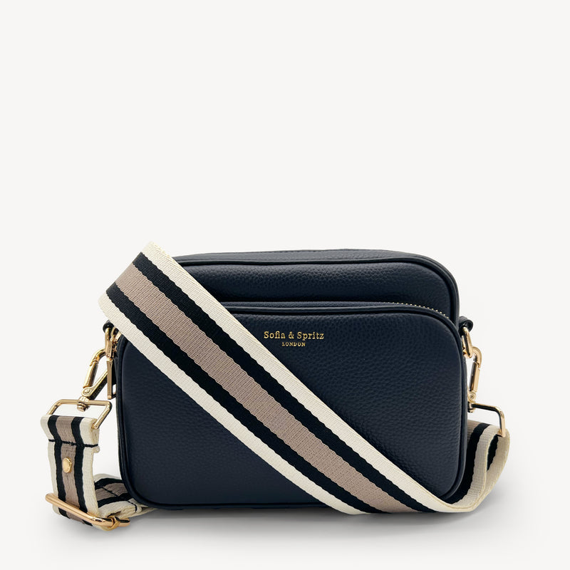 Black, Stone & Tan Stripe Strap