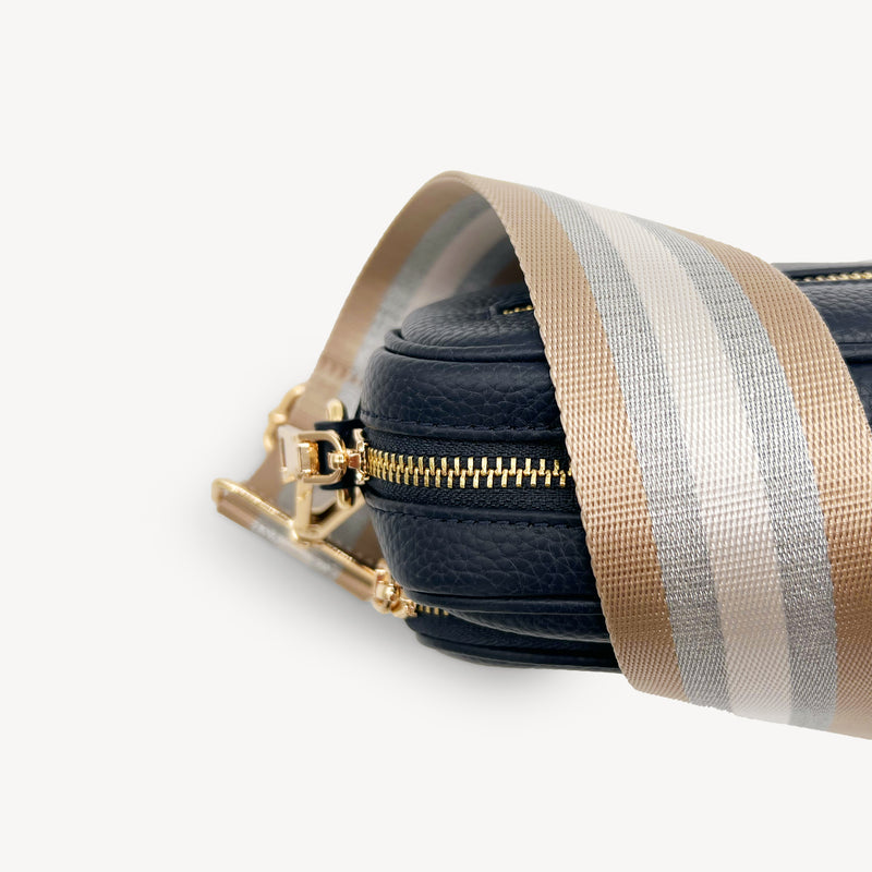 Champagne & Silver Stripe Strap