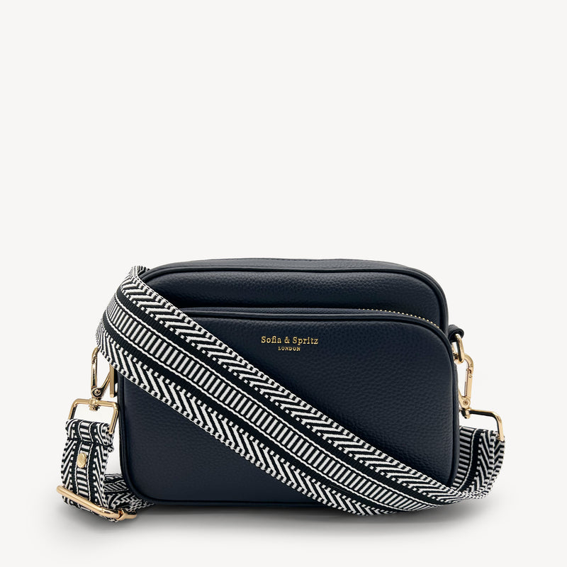 Black & White Stripe Aztec Strap