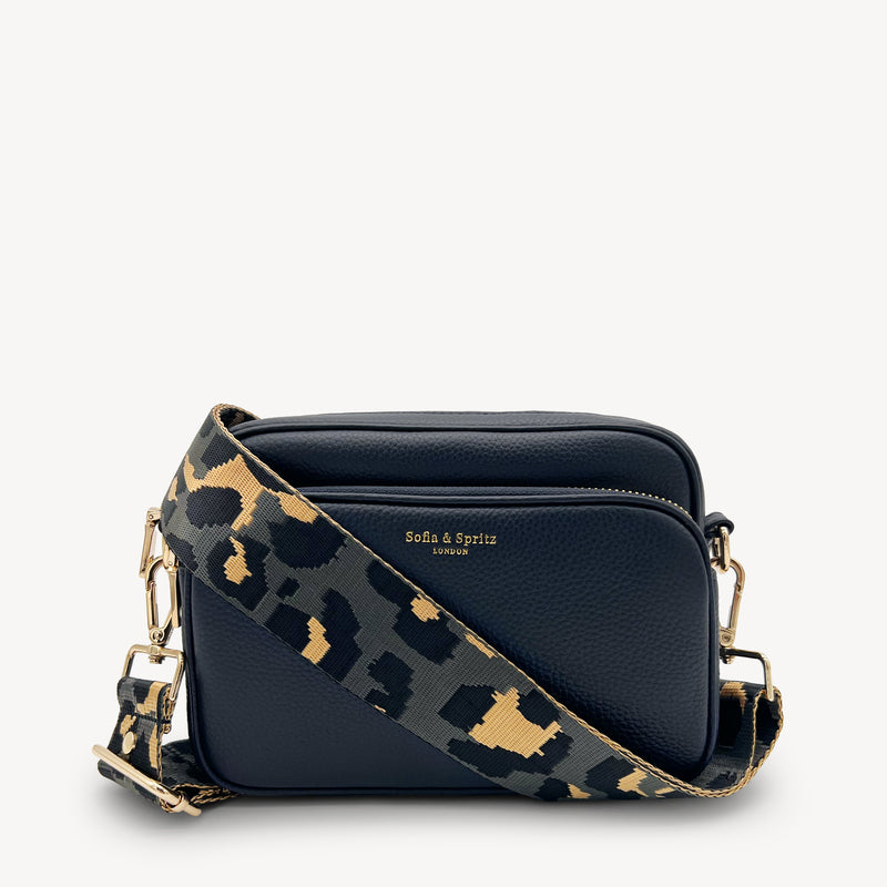 Grey & Gold Leopard Strap