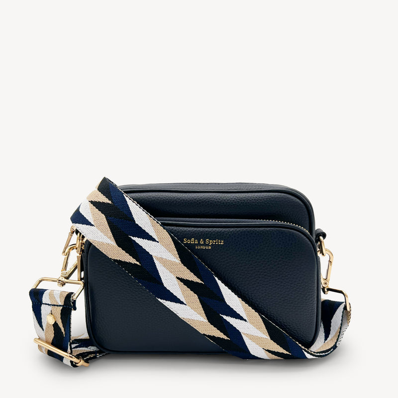 Navy & White Mosaic Strap