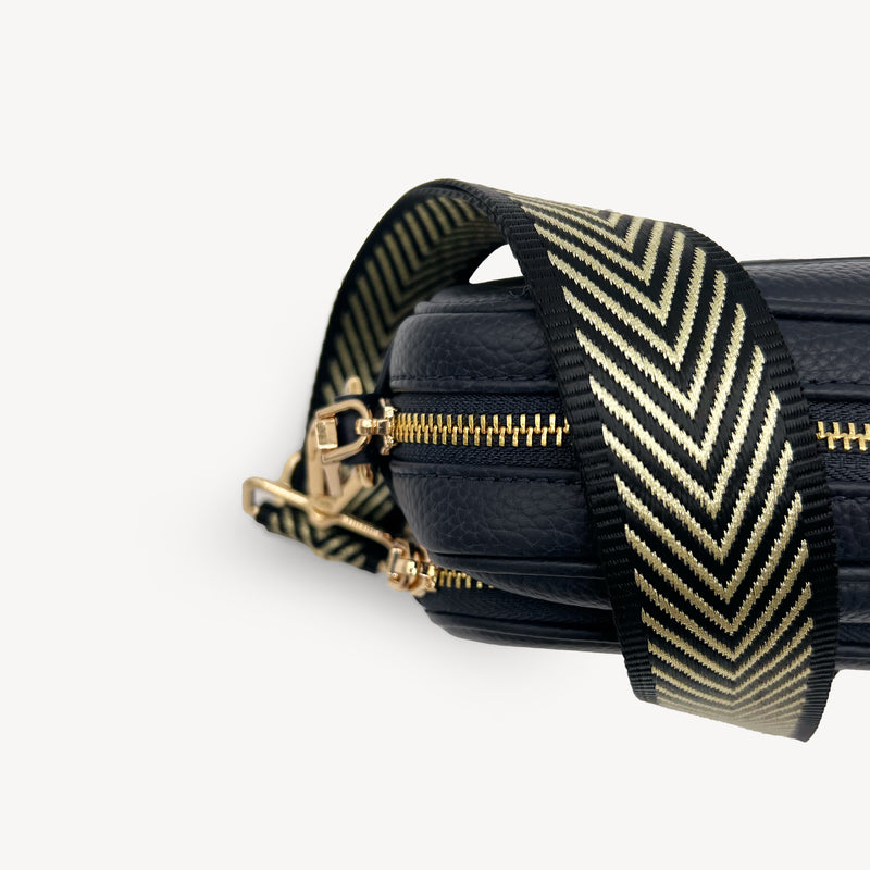 Black & Gold Chevron Strap