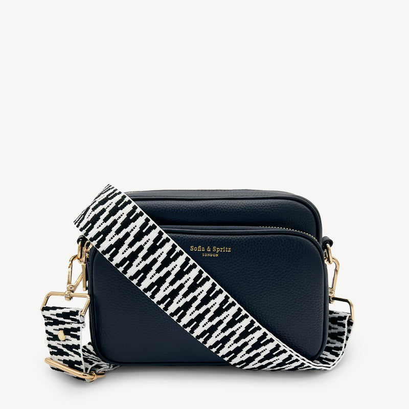 Black & White Zigzag Strap
