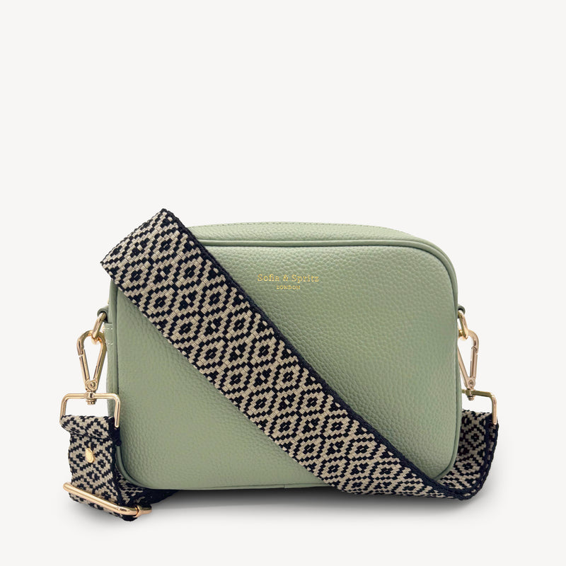 Black & Stone Embroidered Strap