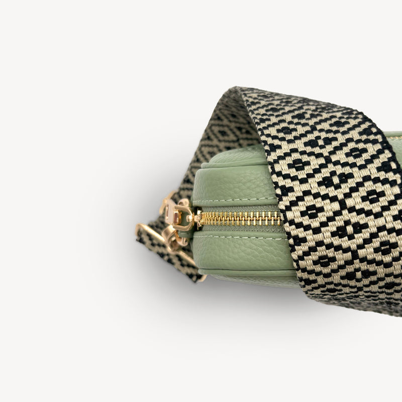 Black & Stone Embroidered Strap