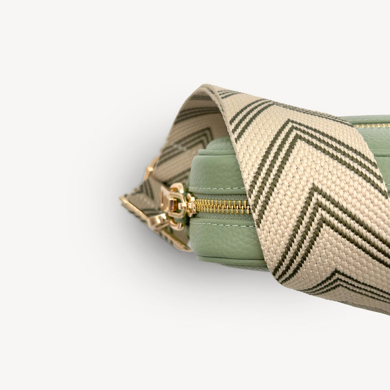 Olive Green & Stone Arrow Strap