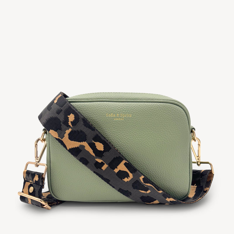 Grey & Gold Leopard Strap