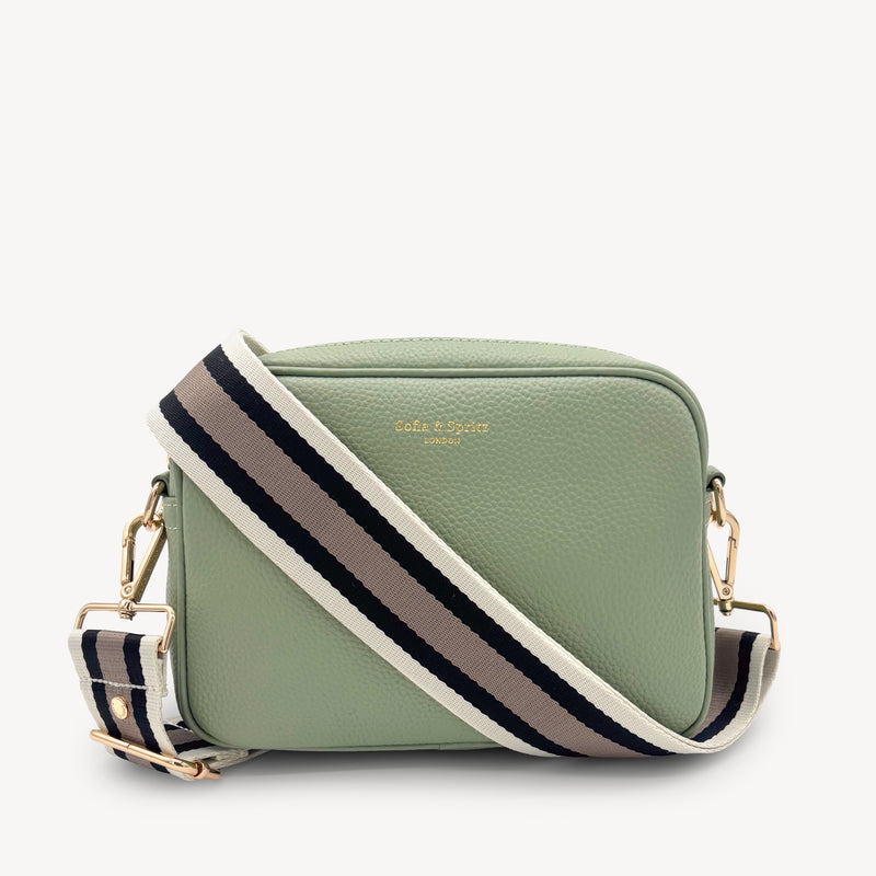 Black, Stone & Tan Stripe Strap