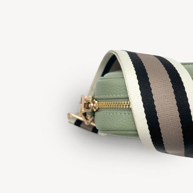 Black, Stone & Tan Stripe Strap