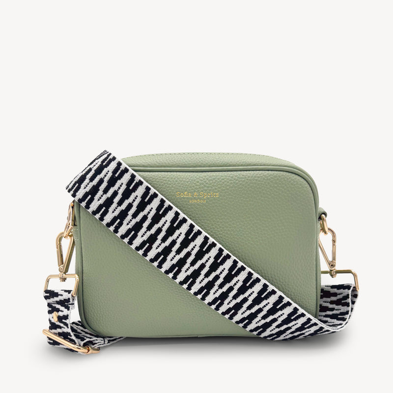 Black & White Zigzag Strap