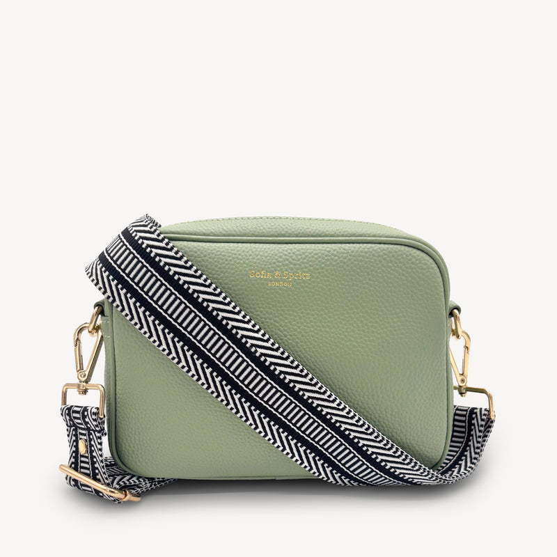 Black & White Stripe Aztec Strap