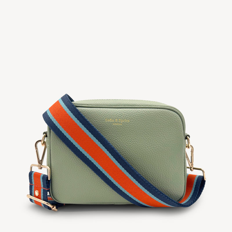 Orange & Navy Stripe Strap