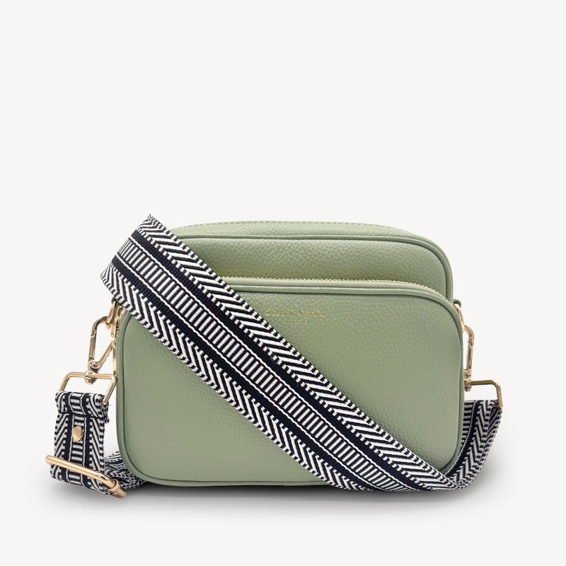 Black & White Stripe Aztec Strap