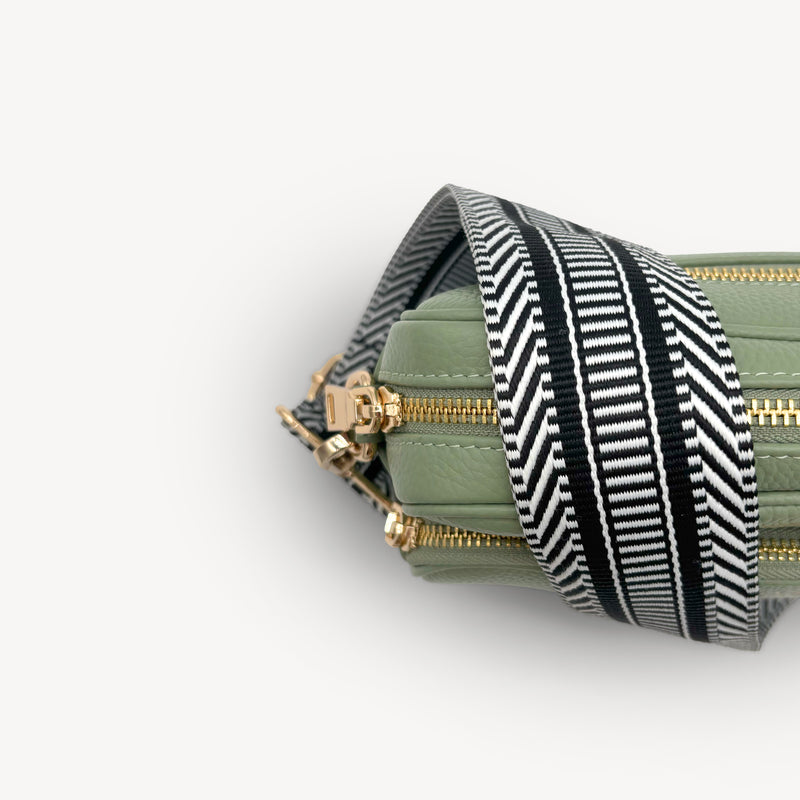 Black & White Stripe Aztec Strap