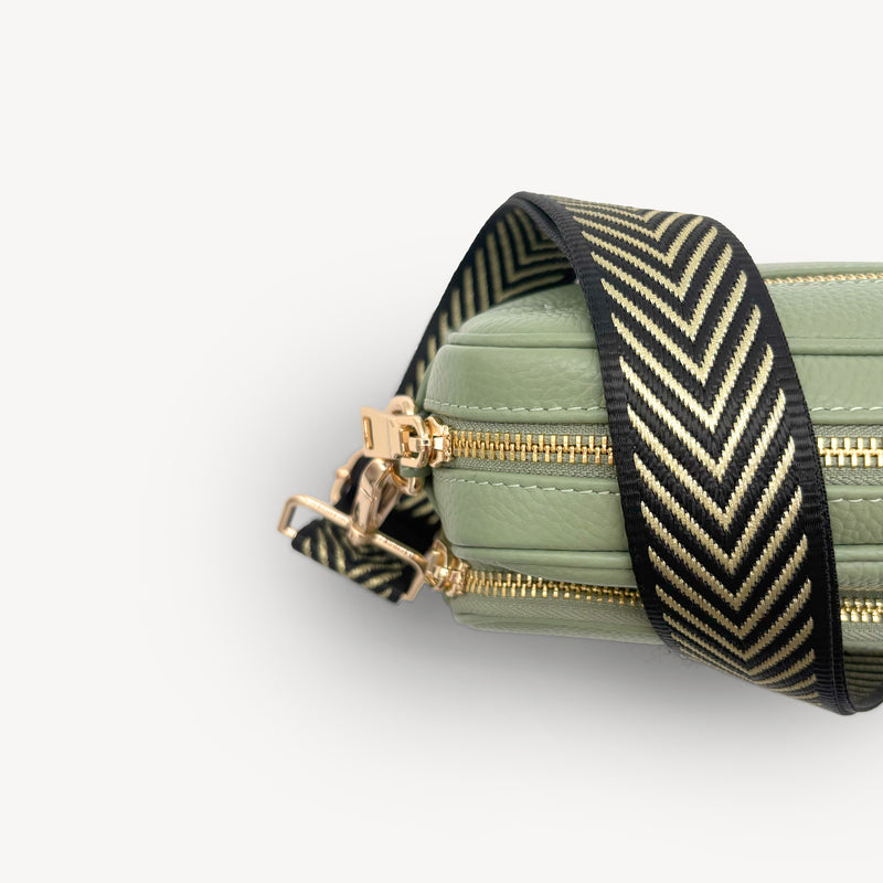 Black & Gold Chevron Strap