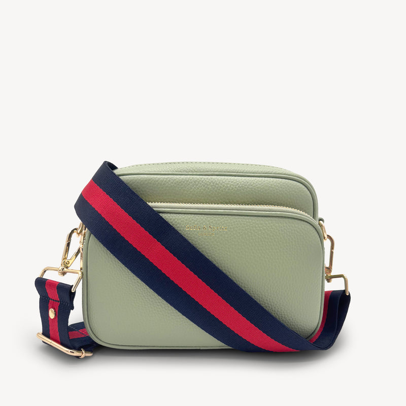 Navy & Red Stripe Strap