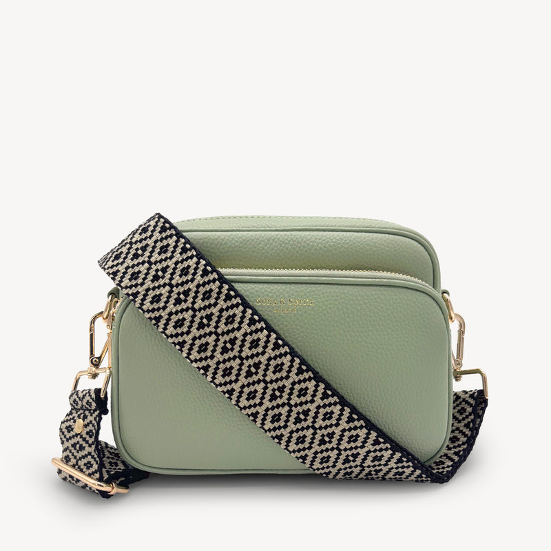 Black & Stone Embroidered Strap