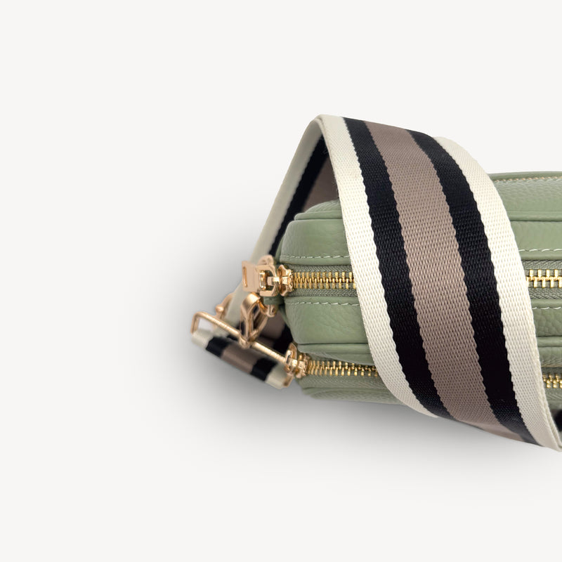 Black, Stone & Tan Stripe Strap