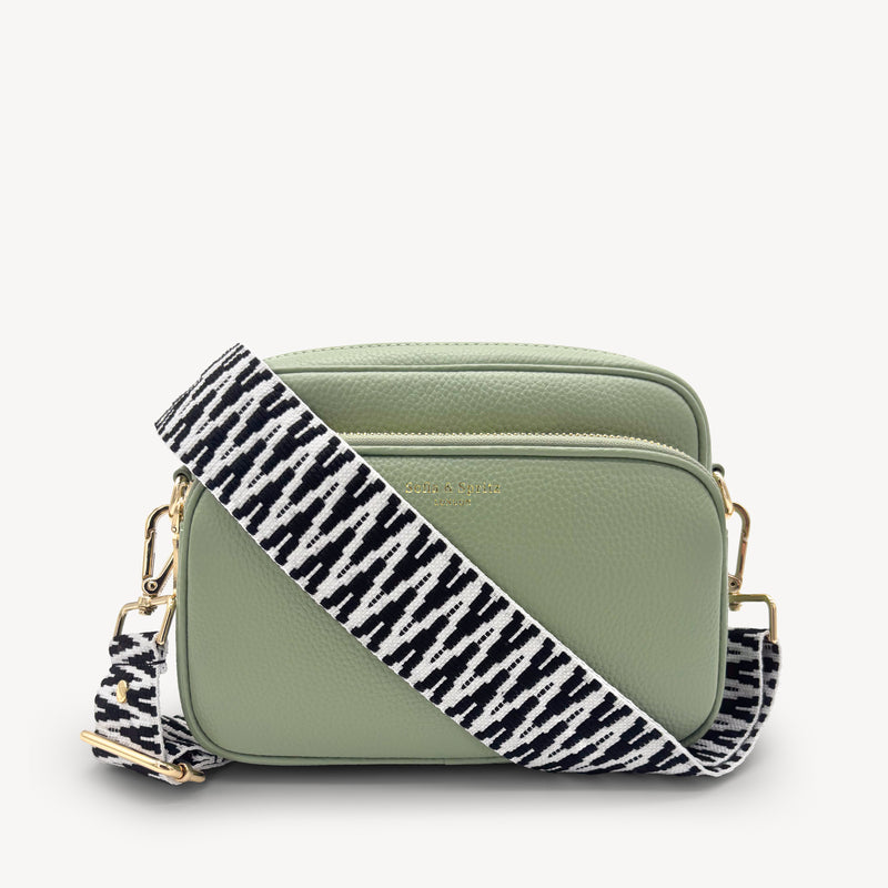 Black & White Zigzag Strap