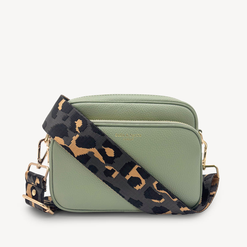 Grey & Gold Leopard Strap