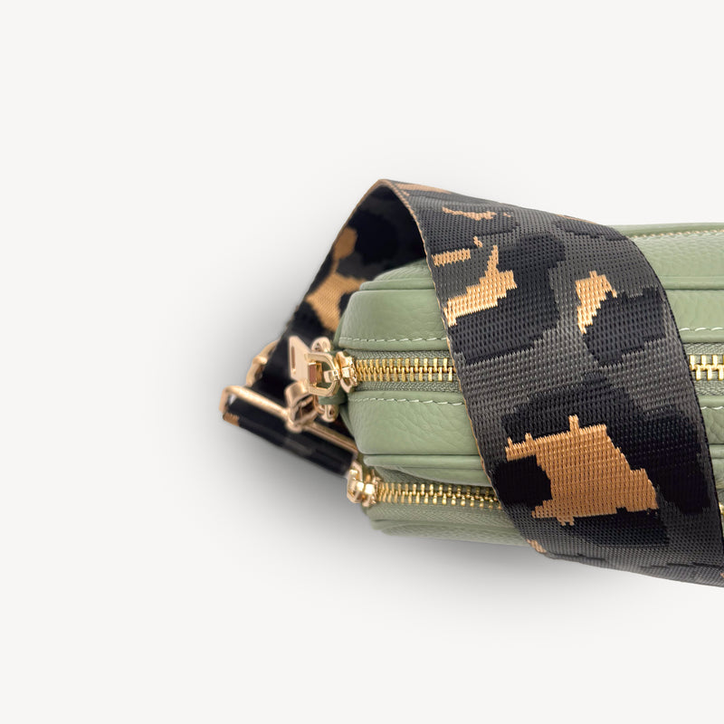 Grey & Gold Leopard Strap