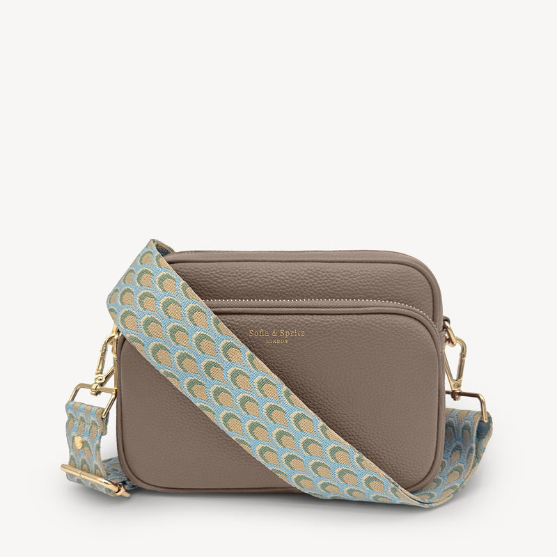 Sky Blue & Stone Peacock Strap