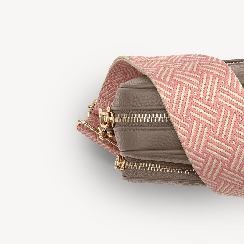 Pink & Stone Weave Strap