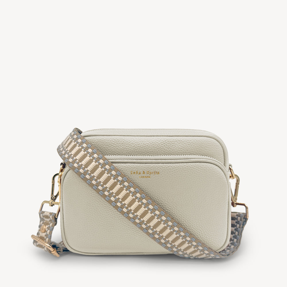 Taupe & White Stitch Strap thumbnail-image-3