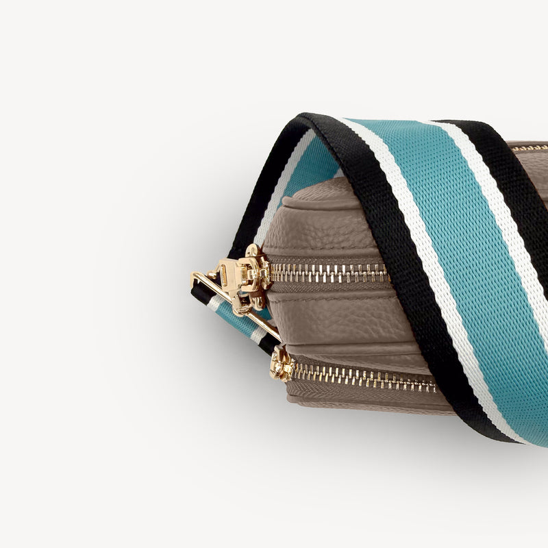 Sky Blue & Black Stripe Strap