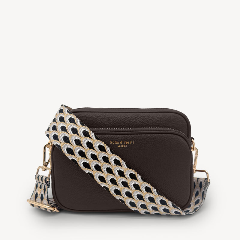 Black & Grey Peacock Strap