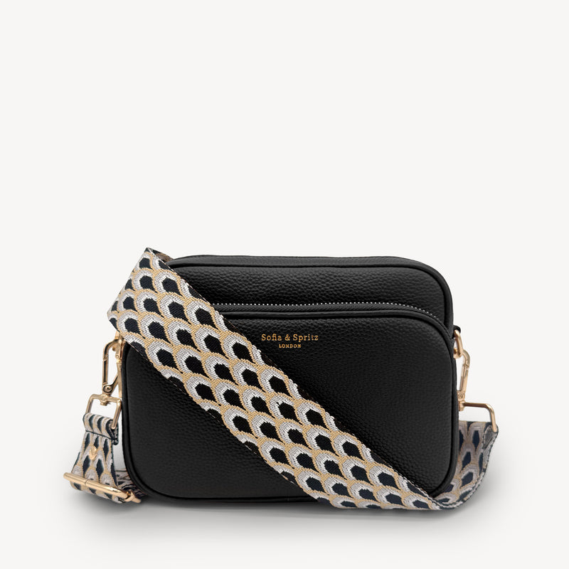Black & Grey Peacock Strap