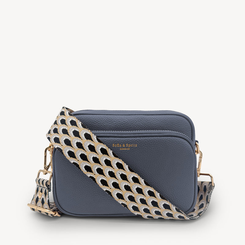 Black & Grey Peacock Strap