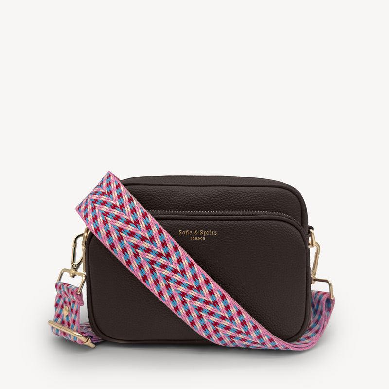 Pink & Blue Herringbone Strap